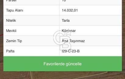GÖLBAŞI BAĞİÇİ 14 DÖNÜM YATIRIMLIK TEK TAPU SATILIK TARLA