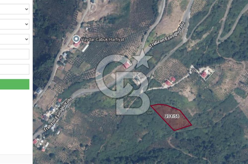 Trabzon Ortahisar Akyazı da Yola cephe 4,498m2 Arazı.