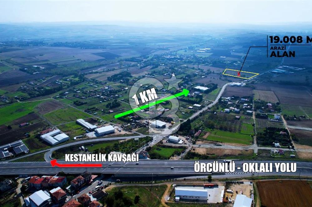 ÇATALCA KESTANELİKTE ANA YOLA SIFIR KONUMDA FIRSAT SATILIK TARLA