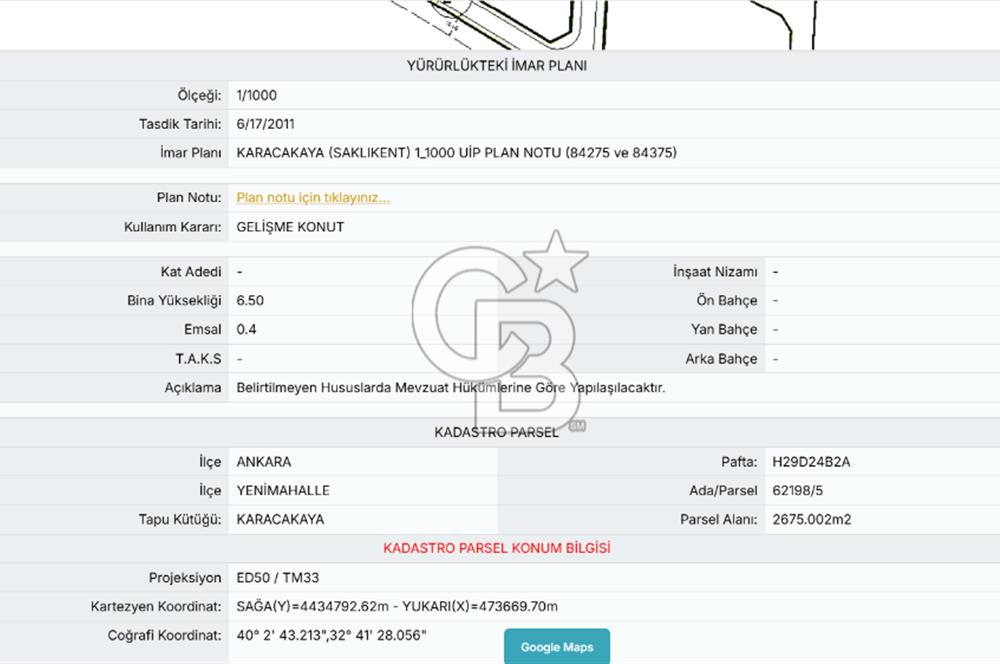 CB PREMIUM'DAN MEBUSKENT'İN YANINDA 5 VİLLALIK SATILIK ARSA