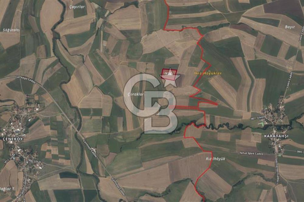 Tekirdağ Hayrabolu Çene Mahallesi Satılık 21.581,08m² Tarla
