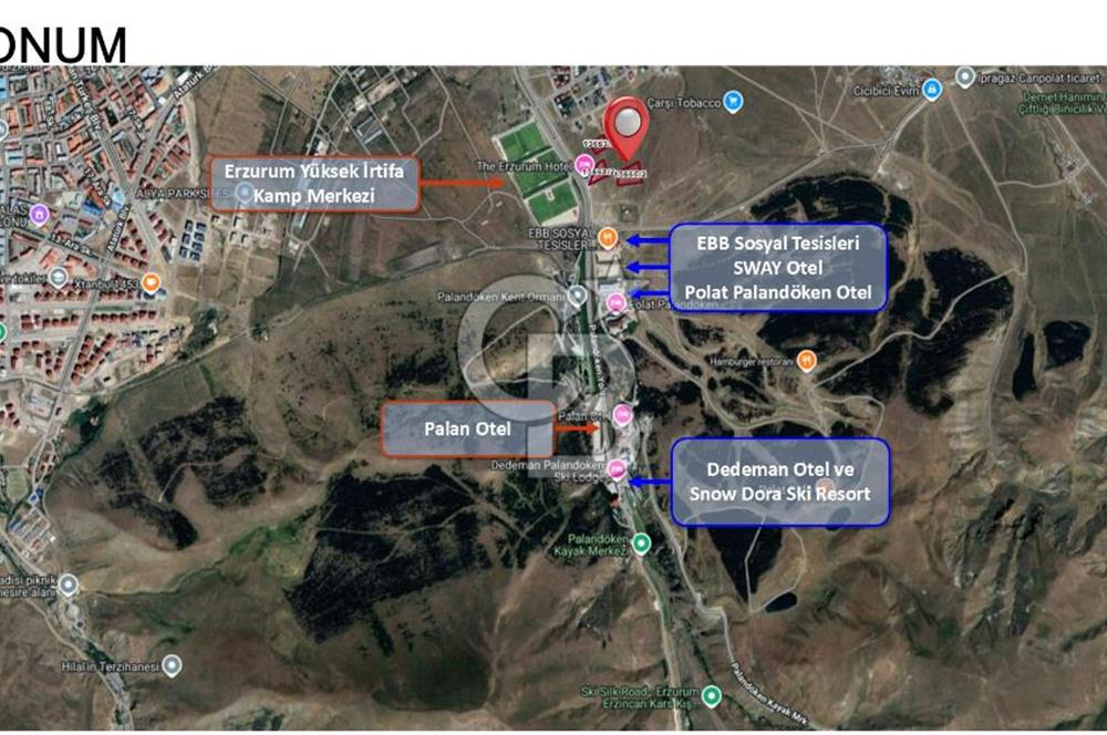 ERZURUM PALANDÖKEN OTELLER BÖLGESİNDE EŞSİZ TURİZM YATIRIM FIRSA