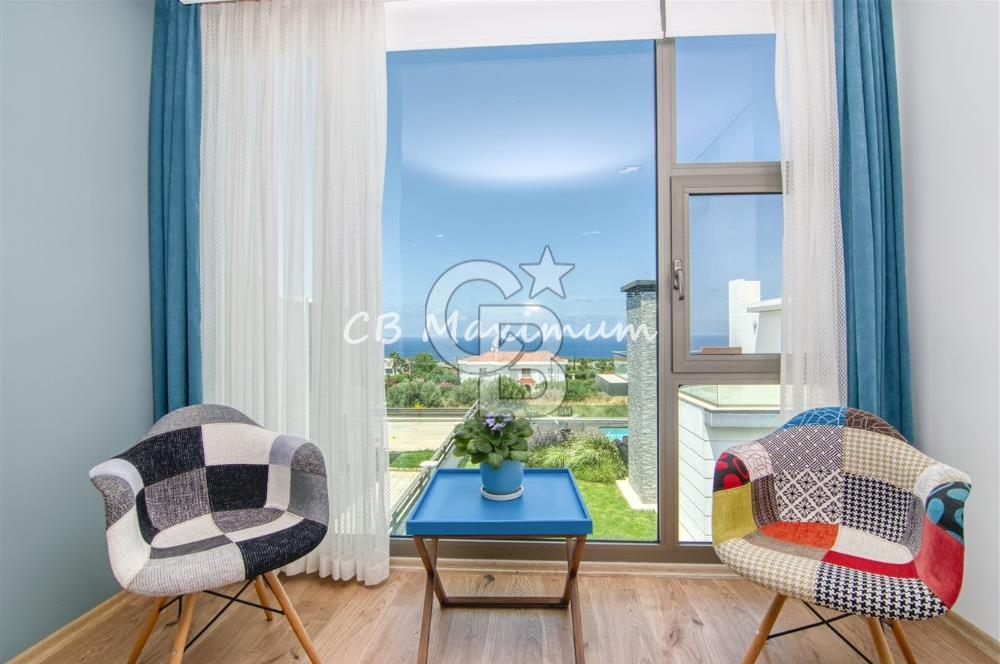 KIBRIS GİRNE EDREMİT TE 620 M2 ARSA İÇİNDE 4+1 DENİZ MANZARALI HAVUZLU ÇOK ÖZEL VİLLA